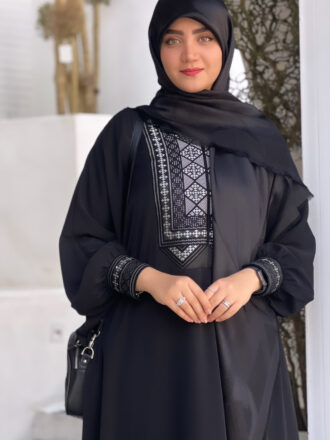 روسری های لمه دار مشکی ژاکارد